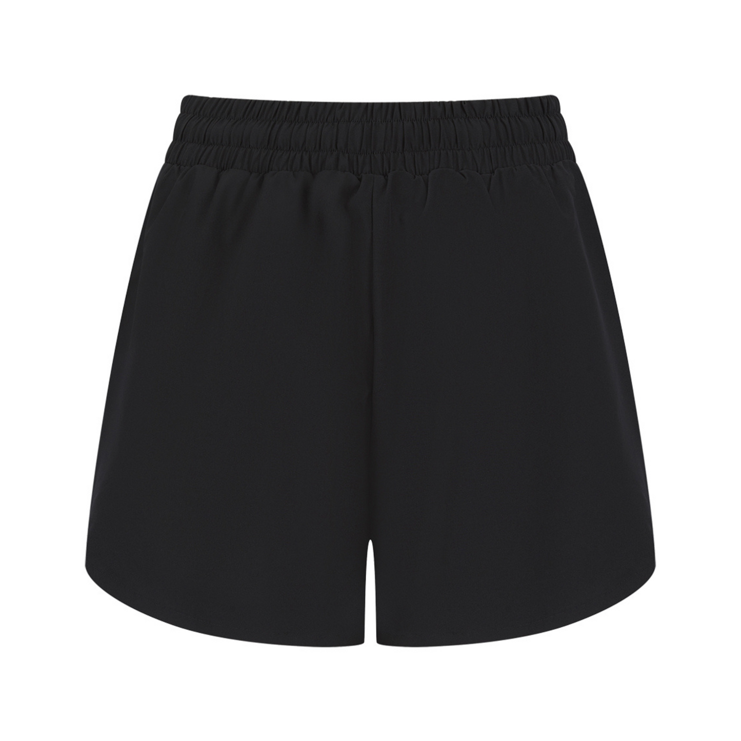 Ladies Double Layer Sports Shorts (Black)